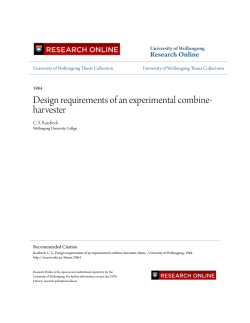 Design requirements of an experimental - Research Online