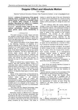 Doppler Effect and Absolute Motion