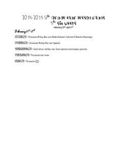 2014-2015 8 Grade ELAR Lesson Plans 5 Six