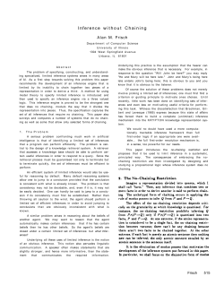 Inference without Chaining