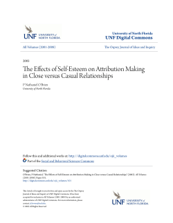 The Effects of Self-Esteem on Attribution Making in Close versus