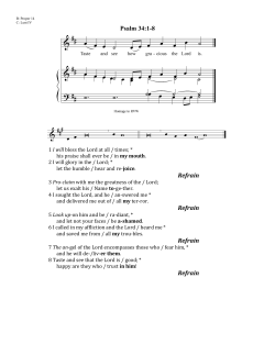 Psalm 34:1-8 Refrain Refrain Refrain Refrain