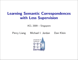 Learning Semantic Correspondences with Less Supervision