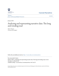 Analysing and representing narrative data: The long and winding road