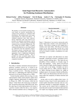 Semi-Supervised Recursive Autoencoders for Predicting Sentiment