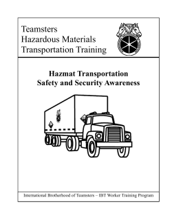 Teamsters Hazardous Materials Transportation Training