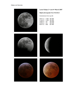 Eclipses and Geometry Lunar Eclipse 3rd and 4th March 2007