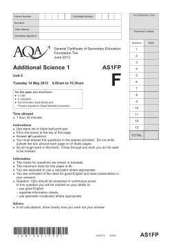 Additional paper 1 (foundation) - Jun 2013 paper