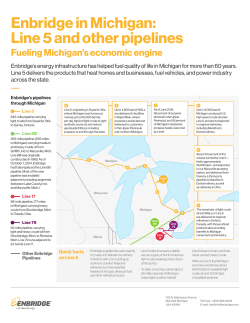 Enbridge in Michigan: Line 5 and other pipelines