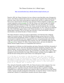 The Chinese Exclusion Act: A Black Legacy - mckenzie-law