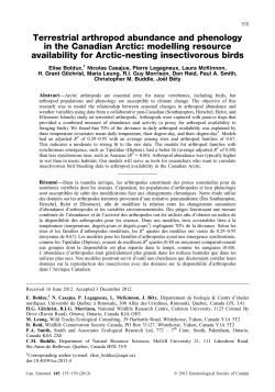 Terrestrial arthropod abundance and phenology in the Canadian