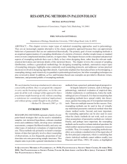 resampling methods in paleontology