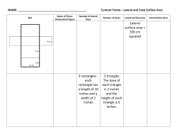 Lateral surface area = 336 cm squared 3 rectangles