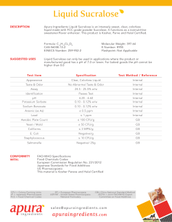 Liquid Sucralose - Apura Ingredients