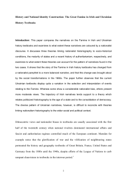 History and National Identity: The Great Famine in Irish and