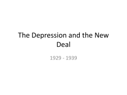 The Depression and the New Deal