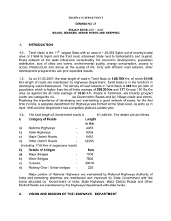 1. INTRODUCTION 1.1. Tamil Nadu is the 11th largest State with an
