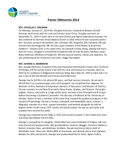 2014 Clergy Obituaries - Canadian Baptists of Atlantic Canada