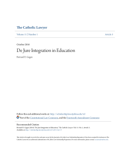 De Jure Integration in Education
