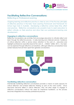 Facilitating Reflective Conversations