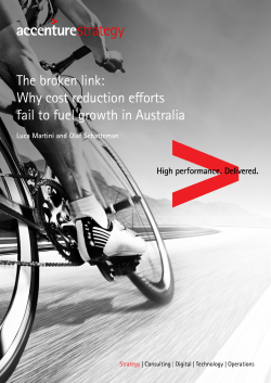 The broken link: Why cost reduction efforts fail to fuel