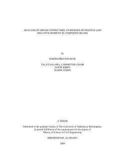 Analysis of shear connectors at regions of positive and negative