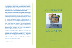 CANAL HOUSE COOKING, VOL. N&deg; 6, THE GrOCEry STOrE is a