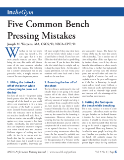 Five Common Bench Pressing Mistakes