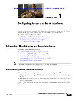 Configuring Access and Trunk Interfaces