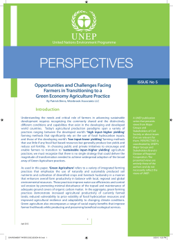 Opportunities and Challenges Facing Farmers in