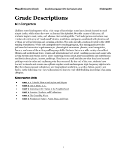 Kindergarten ELA Curriculum