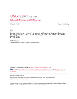 Immigration Law`s Looming Fourth Amendment Problem