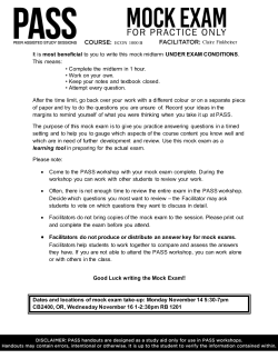 It is most beneficial to you to write this mock midterm UNDER EXAM