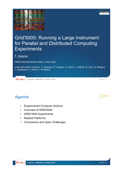 Grid`5000: Running a Large Instrument for Parallel and Distributed