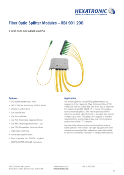Fiber Optic Splitter Modules