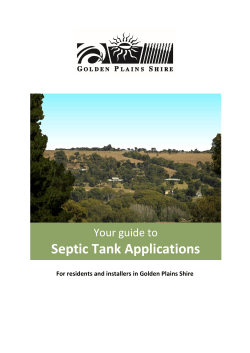 Septic Tank Applications - Golden Plains Shire Council