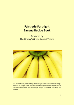 Fairtrade Fortnight Banana Recipe Book