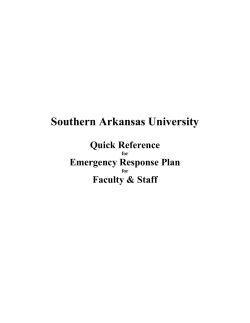 Emergency Response Plan - Southern Arkansas University