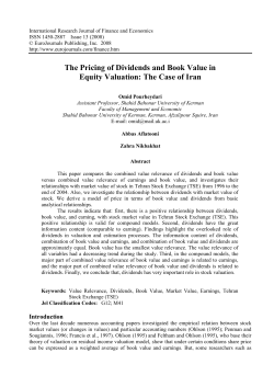 The Pricing of Dividends and Book Value in Equity Valuation: The
