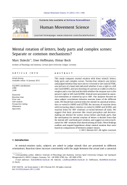 Mental rotation of letters, body parts and
