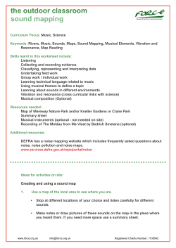 Sound mapping - Friends of the River Crane Environment