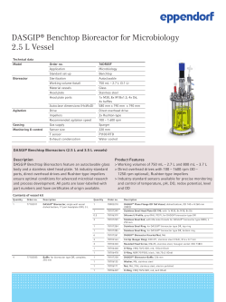 DASGIP® Benchtop Bioreactor for Microbiology 2.5 L