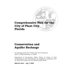 Comprehensive Plan for the City of Plant City Florida Conservation