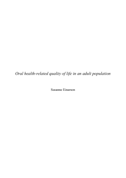 Oral health-related quality of life in an adult population