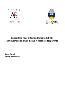 A resource for parents - The Association of Independent Schools of