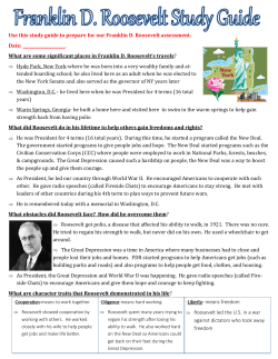 Use this study guide to prepare for our Franklin D. Roosevelt