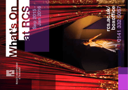 2016 - The Royal Conservatoire of Scotland