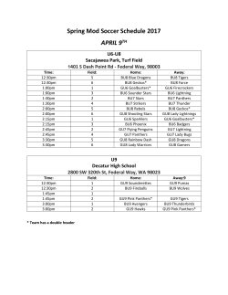 2017 Spring Game Schedule