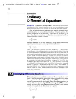 Ordinary Differential Equations
