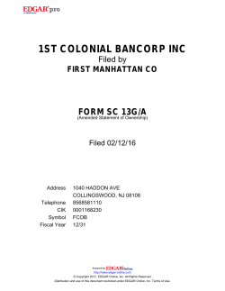 1st colonial bancorp inc